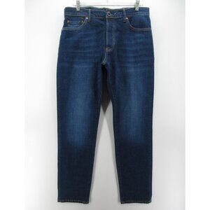 J Mclaughlin Jeans 34 Straight Denim Stretch Pants Button Fly 34X32 *